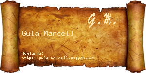 Gula Marcell névjegykártya